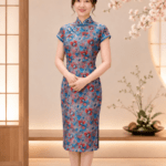 低調奢華繡面旗袍晚宴媽媽禮服