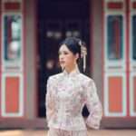 粉嫩立體絲線浮雕花龍鳳掛