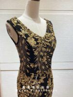 黑金蔥滿版亮片魚尾媽媽禮服