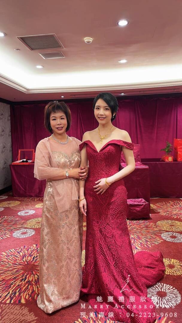 超美玫瑰金修身款禮服宴會照分享