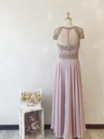 藕紫色波希米亞晚宴媽媽禮服