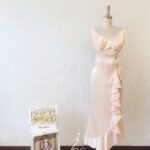 粉膚色緞料氣質晚宴媽媽禮服