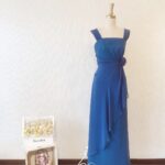 湖水藍簡約氣質晚宴媽媽禮服