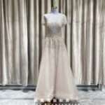 金色透膚亮片蕾絲澎澎裙媽媽禮服