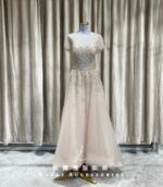 金色透膚亮片蕾絲澎澎裙媽媽禮服