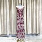 紅色蕾絲亮片繡花媽媽禮服