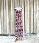 紅色蕾絲亮片繡花媽媽禮服