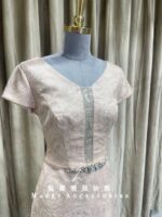 粉色朵朵玫瑰媽媽禮服