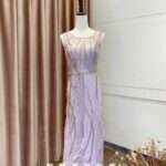 粉色珠工流線收腰台中媽媽禮服