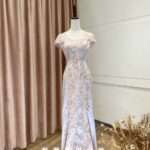 粉色珠工小包袖魚尾台中媽媽禮服