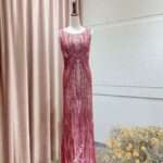 寶石紅碎珠亮片台中媽媽禮服