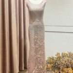 藕粉緞面緹花腰間台中媽媽禮服