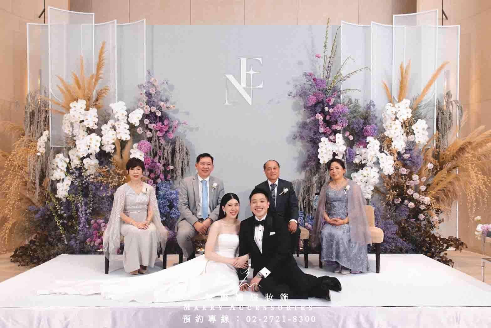 永恆之花：薰衣草紫禮服與乾燥花的完美結合
