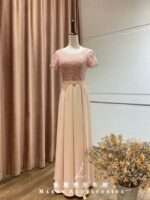 粉嫩立體珠花百褶裙台中媽媽禮服