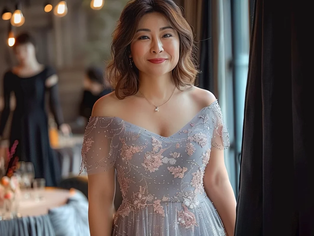 大尺碼媽媽禮服設計：依身型選擇最適合胖媽媽的媽媽禮服