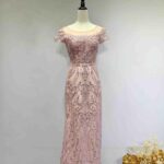 亮粉宮廷亮片細珠刺繡禮服