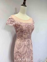 亮粉宮廷亮片細珠刺繡禮服